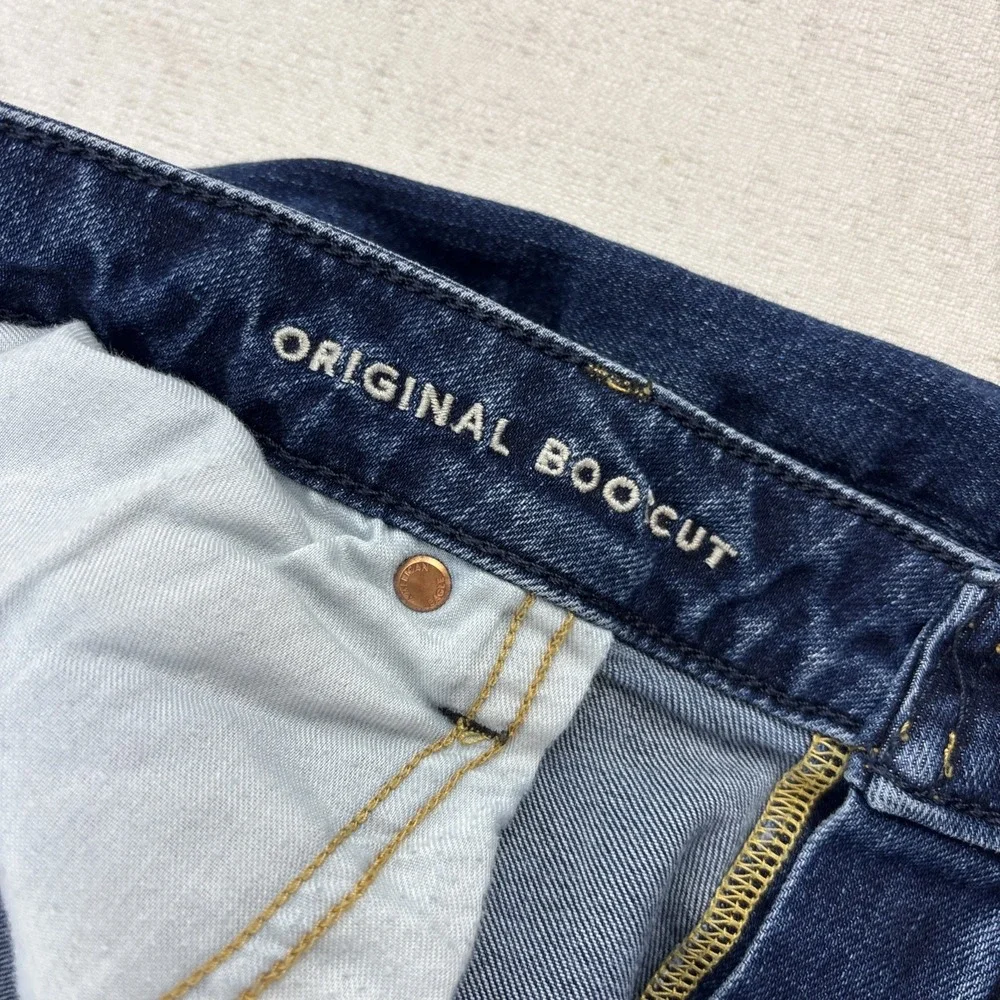 American Eagle‎ Original Boot Jeans Mens 40x32 Dark Blue Denim Pants Whiskered